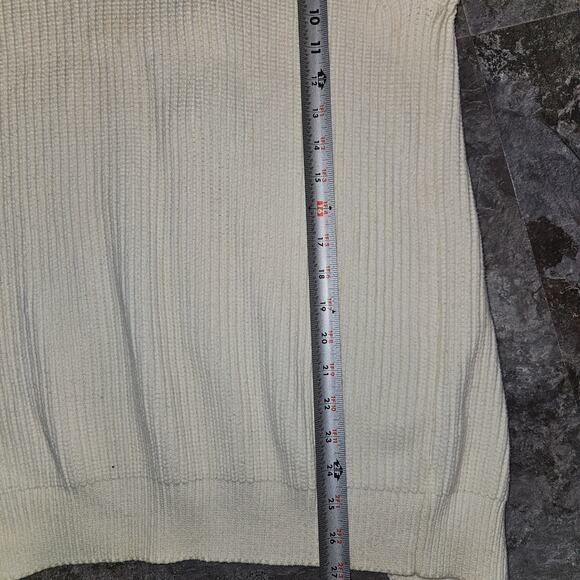 Alexander Wang Open Back Heavy Knit Sweater Ivory Gold Rings Size Medium - Picture 4 of 7